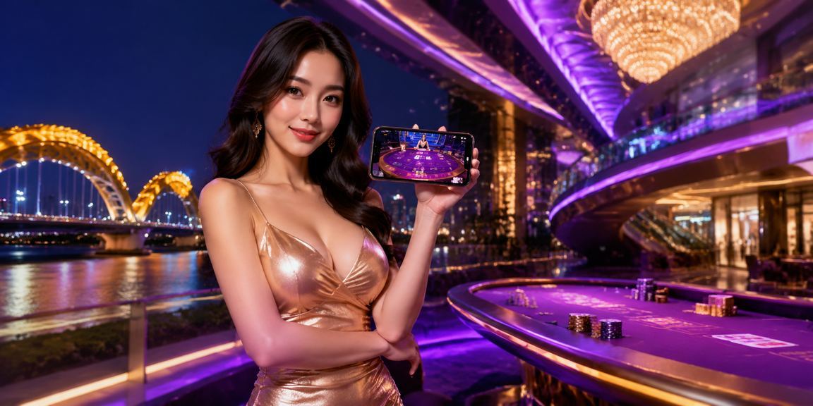 Ánh đèn neon sòng bạc tại Đà Nẵng về đêm – baccarat trực tuyến