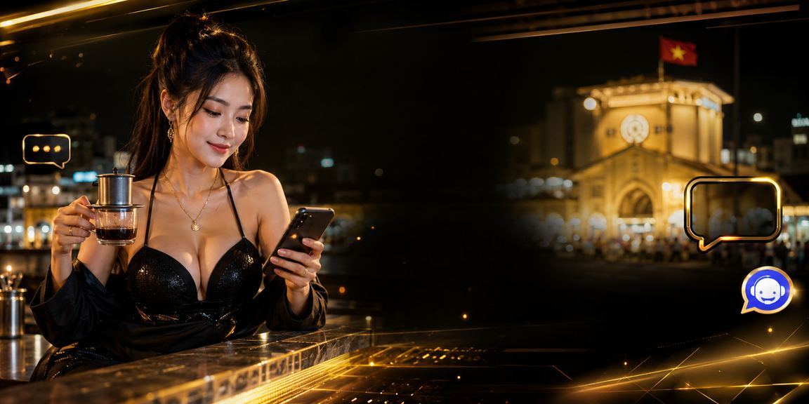Người dùng tại TP.HCM thưởng thức cà phê và trải nghiệm trò chơi casino trực tuyến